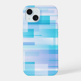 Abstracte pastelblokken van blauw en Paarse iPhone 15 Hoesje