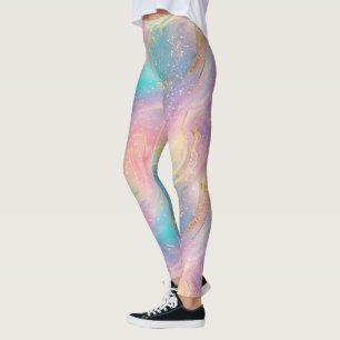 Abstracte pastelglitter naadloos patroon leggings