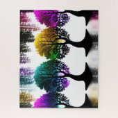 Abstracte pastelkleuren in Fun Forest of Trees Legpuzzel (Verticaal)