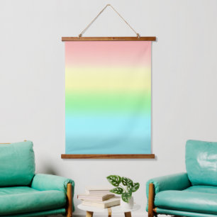 Abstracte Pastelkleuren Kunst Hangend Wandkleed
