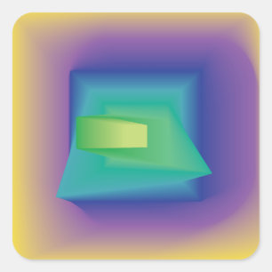 abstracte pastelkleuren vierkante sticker