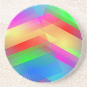 abstracte pastelkleurige zandsteen onderzetter