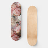 Abstracte pastelroze roze bekledingspixelkunst skateboard (Voorkant)