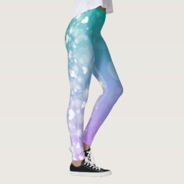 Abstracte pastels en harten leggings