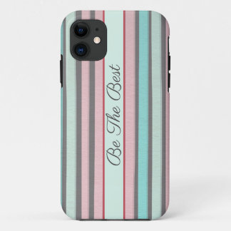 Abstracte pastelstripes iPhone Case