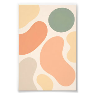 Abstracte pastelvormen Poster