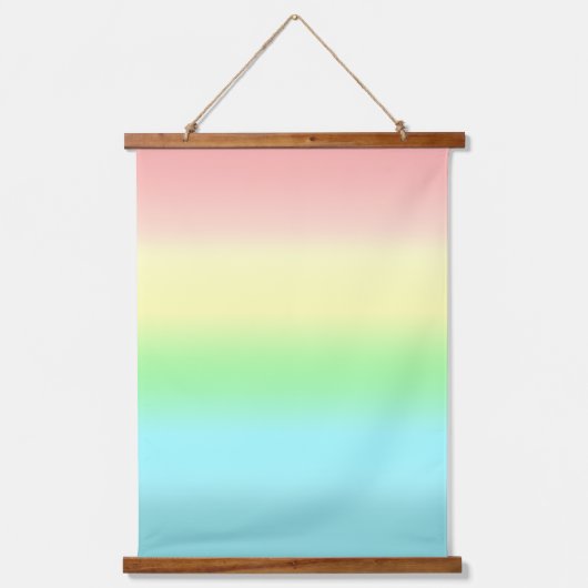 Abstracte pastkleurige kunst hangend wandkleed (Voorkant)