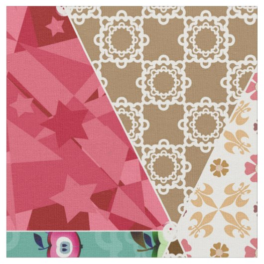 Abstracte patchwork quilt retro ab stof (Close Up)