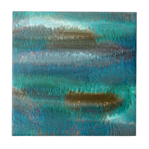 Abstracte patina koper en groen door Renee Tegeltje