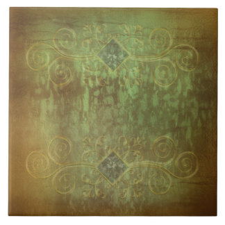 Abstracte patina koper en groen door Renee Tegeltje