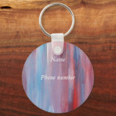 Abstracte patriottische kunst sleutelhanger (Voorkant)