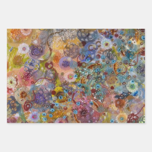 Abstracte patronen inpakpapier vel (Voorkant)