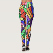 Abstracte patronen Leggings (Achterkant)