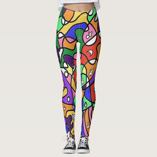 Abstracte patronen Leggings (Voorkant)