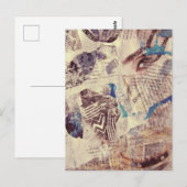 Abstracte patronen met gemengde media voor ogen briefkaart (Voorkant / Achterkant)