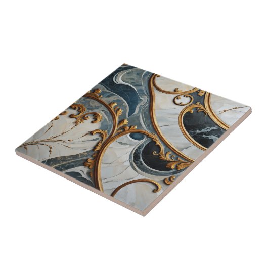 Abstracte Patroon Keramische Tegel Tegeltje (Zijkant)