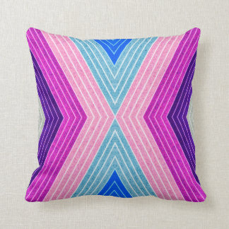 ABSTRACTE PATROON PILLOW, Paarse Blauwe Retro Kussen