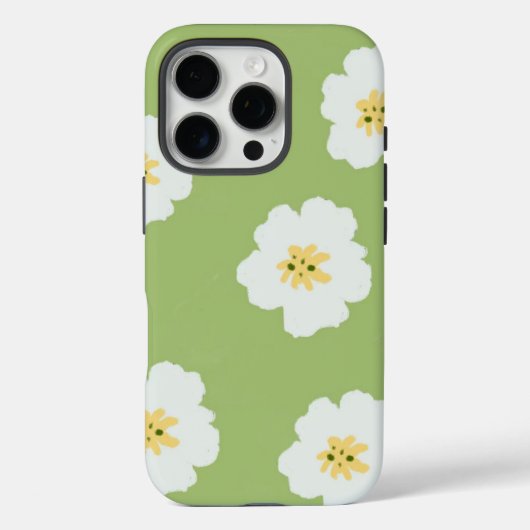 Abstracte Patroon Retro Groen Retro Botanische Wi Case-Mate iPhone Case (Achterkant)