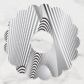 Abstracte Patrooncreatie 3 Wijnglaslabel (Achterkant)