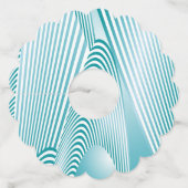 Abstracte Patrooncreatie 4 Wijnglaslabel (Voorkant)