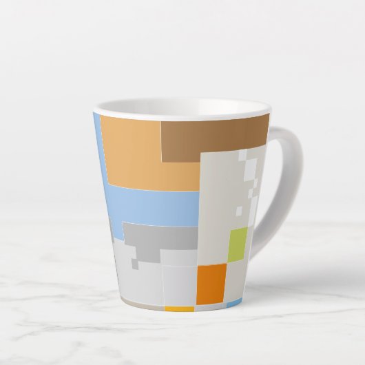 Abstracte patrooncreatie latte mok (Rechterhoek)