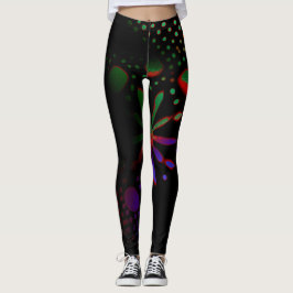 abstracte patroonkunst leggings