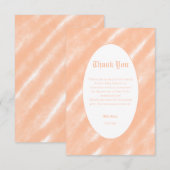 Abstracte Peach Fuzz Waterverf Modern Minimalist Bedankkaart (Voorkant / Achterkant)