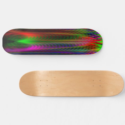 Abstracte Peacock Colors Skateboard (Horizontaal)