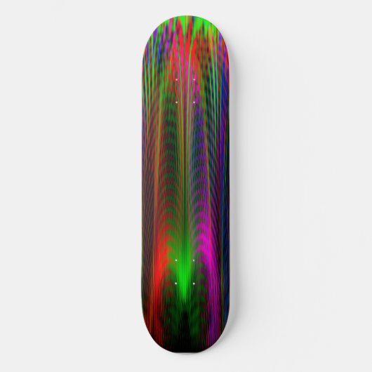 Abstracte Peacock Colors Skateboard (Voorkant)