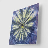 Abstracte Peacock Feather Clock Vierkante Klok (Hoek)