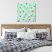 Abstracte Peacock Feathers Canvas Afdruk (Insitu (Slaapkamer))