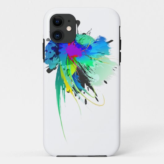 Abstracte Peacock Paint Spletters Case-Mate iPhone Case (Achterkant)