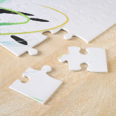 Abstracte Peacock Paint Spletters Legpuzzel (Zijkant)