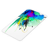 Abstracte Peacock Paint Spletters Magneet (Linkerzijde)