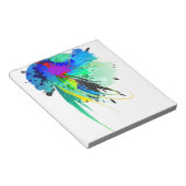 Abstracte Peacock Paint Spletters Notitieblok (Schuin)