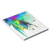 Abstracte Peacock Paint Spletters Notitieblok (Schuin)