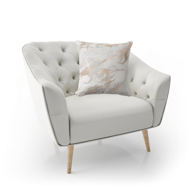 Abstracte Pearly Creamy Glam Marble White Grey Kussen (Abstract Pearly Creamy Glam Marble White Gray Throw Pillow)