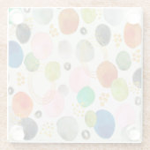 Abstracte pebble Gold Glitter Art Glazen Onderzetter (Achterkant)