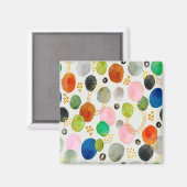 Abstracte pebble Gold Glitter Art Magneet (Voorkant / Achterkant)