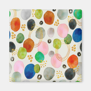 Abstracte pebble Gold Glitter Art Magneet