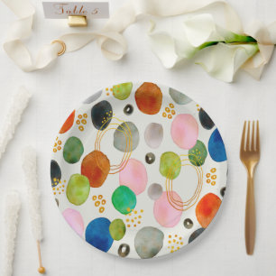 Abstracte pebble Gold Glitter Art Papieren Bordje