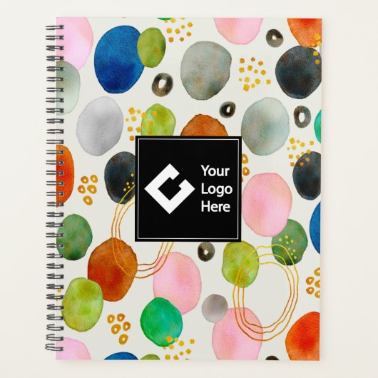 Abstracte pebble Gold Glitter Art Planner (Voorkant)