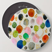 Abstracte pebble Gold Glitter Art Ronde Button 6,0 Cm (Voorkant /achterkant)