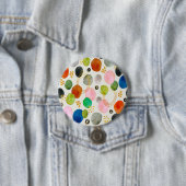 Abstracte pebble Gold Glitter Art Ronde Button 7,6 Cm (In situ)