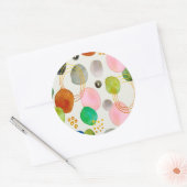 Abstracte pebble Gold Glitter Art Ronde Sticker (Envelop)
