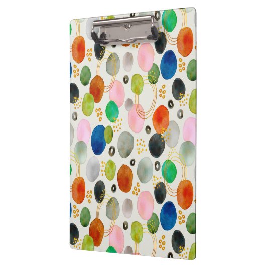 Abstracte Pebble Gold Glitter Art + Uw Logo Klembord (Links)