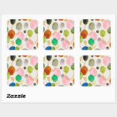 Abstracte pebble Gold Glitter Art Vierkante Sticker (Vel)