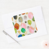 Abstracte pebble Gold Glitter Art Vierkante Sticker (Envelop)