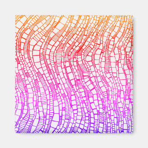 Abstracte pen- en inkt geometrische vormen magneet