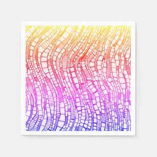 Abstracte pen- en inkt geometrische vormen servet